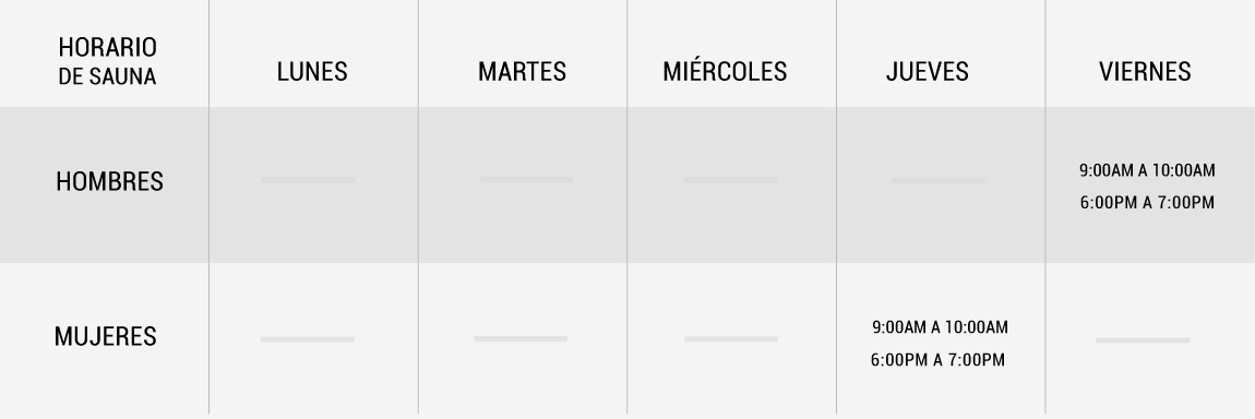 horariossauna